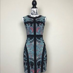 BCBGMAXAZRIA paisley dress Sz 2